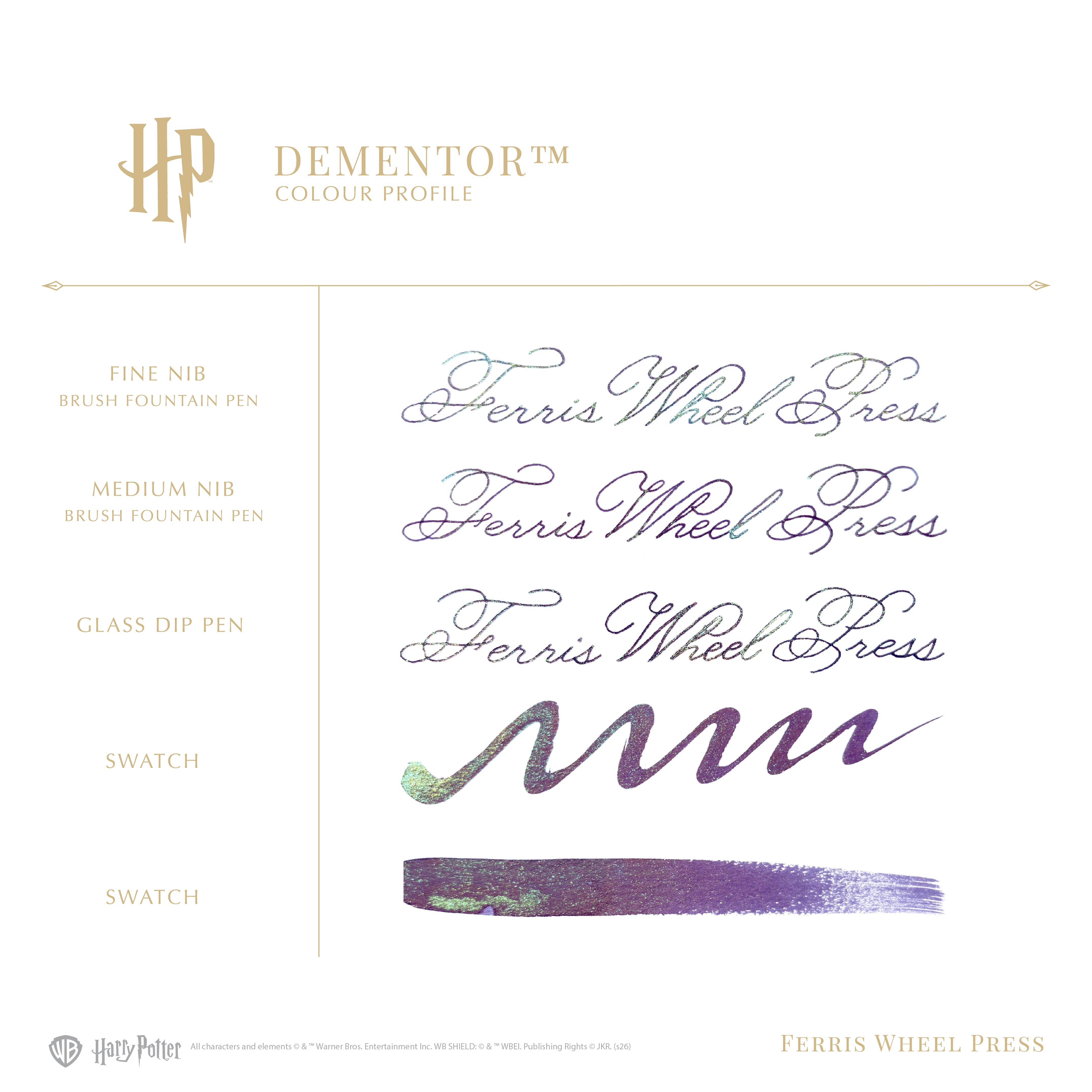 Warner Bros. | Harry Potter | 25 Years of Magic - Patronus Anniversary Collection |  Masque Pen & 10ml Ink Set | Dementor