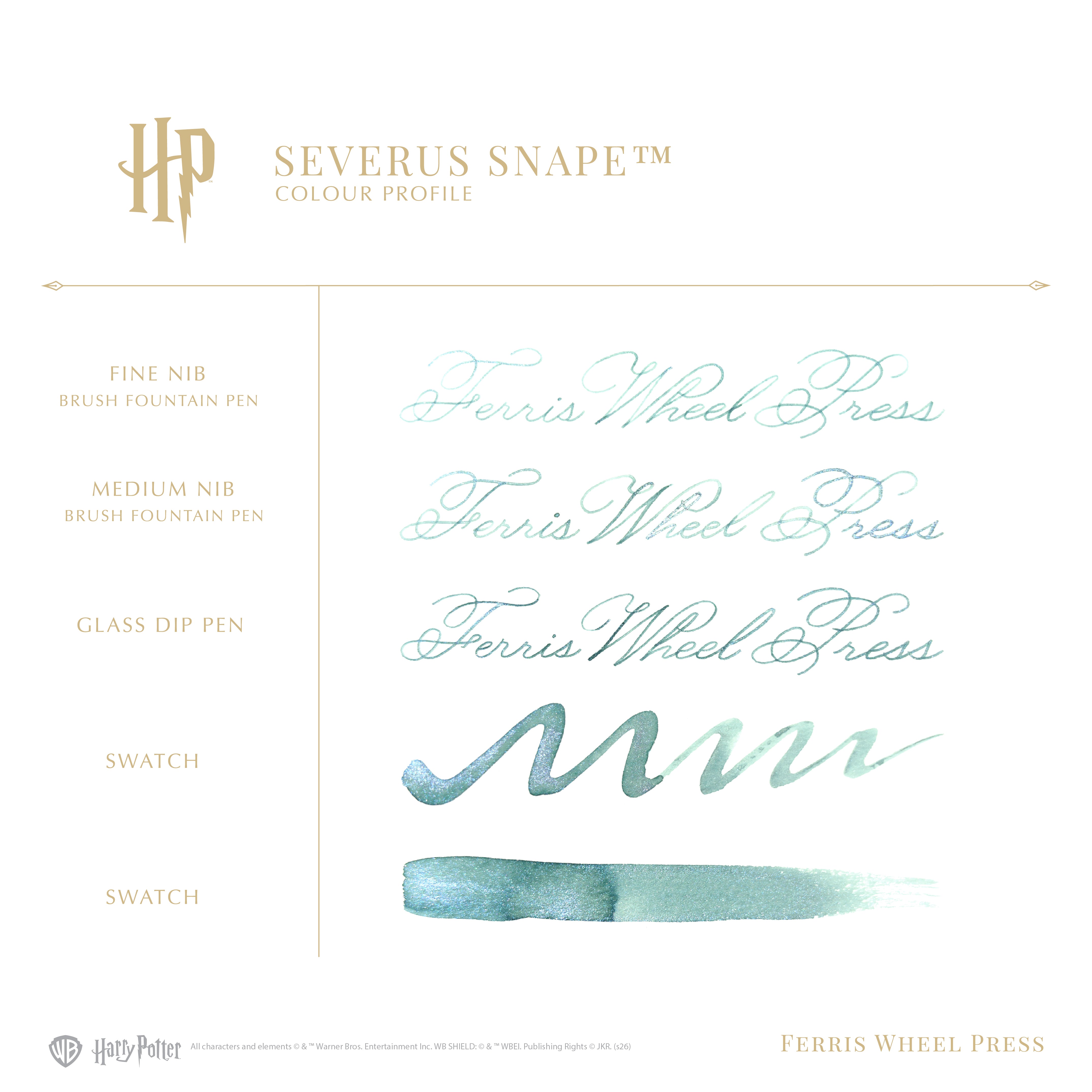 Warner Bros. | Harry Potter | 25 Years of Magic - Patronus Anniversary Collection | Limited Edition Masque Pen & 38ml Ink Set | Severus Snape