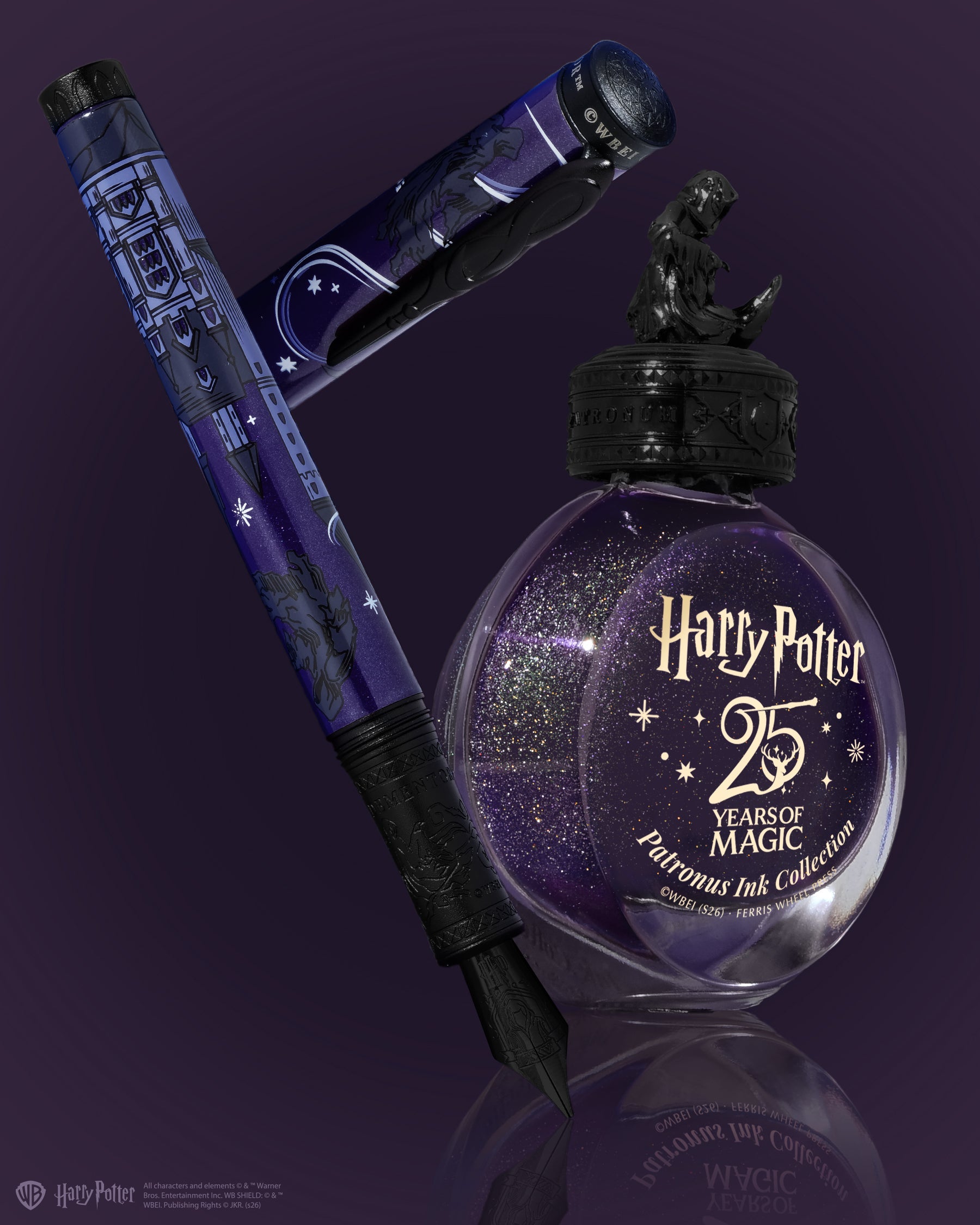 Warner Bros. | Harry Potter | 25 Years of Magic - Patronus Anniversary Collection | Limited Edition Masque Pen & 38ml Ink Set | Dementor