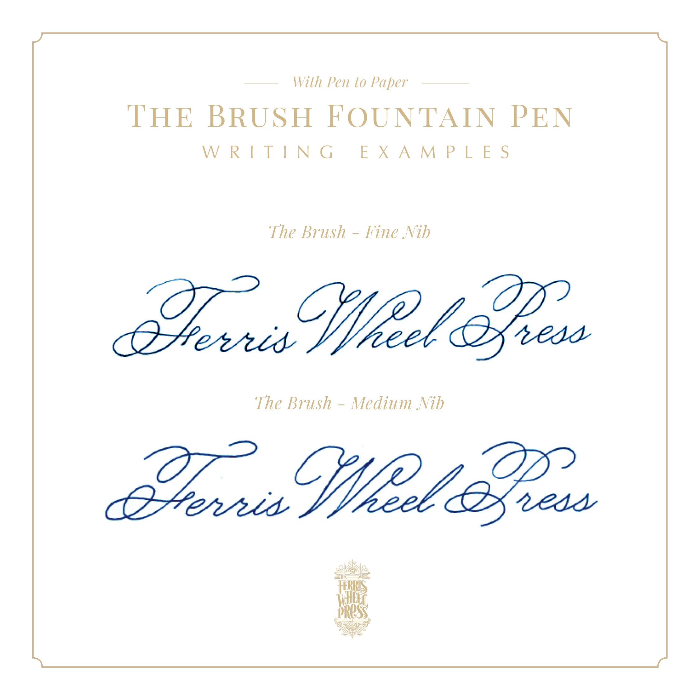 Lord Evergreen Brush Fountain Pen - Gold Plated Nib
