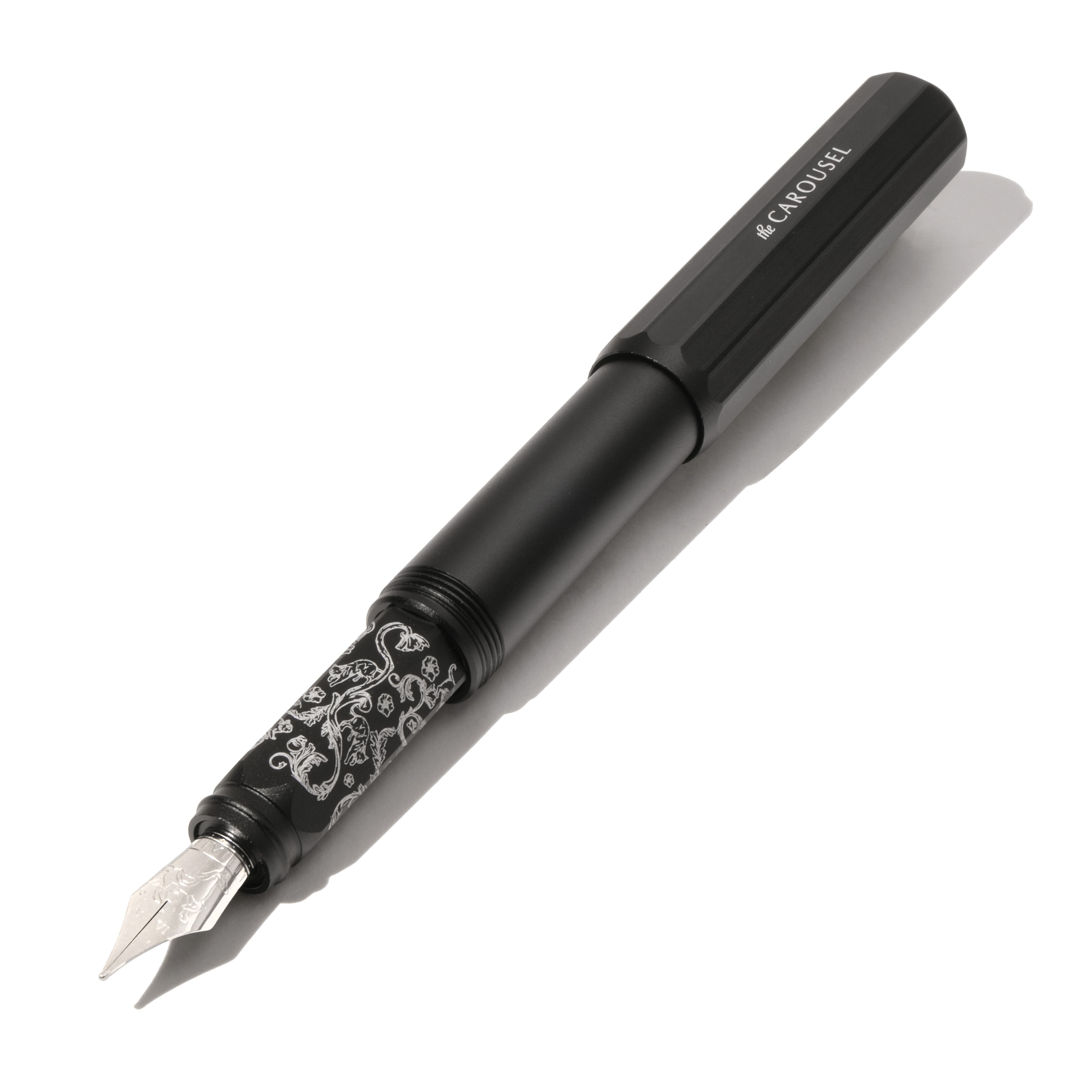 Aluminum Carousel Fountain Pen - Bearrington Black