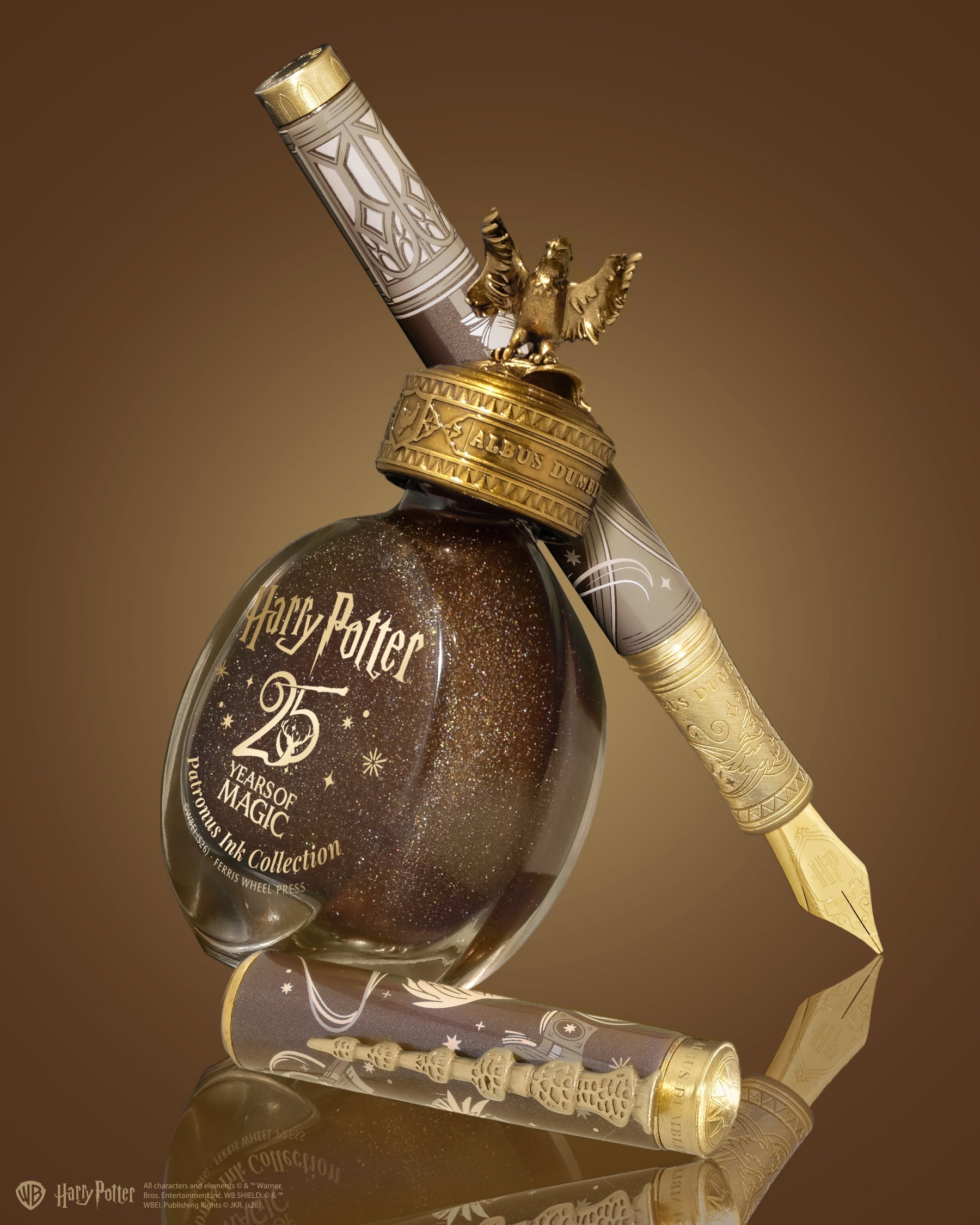 Warner Bros. | Harry Potter | 25 Years of Magic - Patronus Anniversary Collection | Limited Edition Masque Pen & 38ml Ink Set | Albus Dumbledore