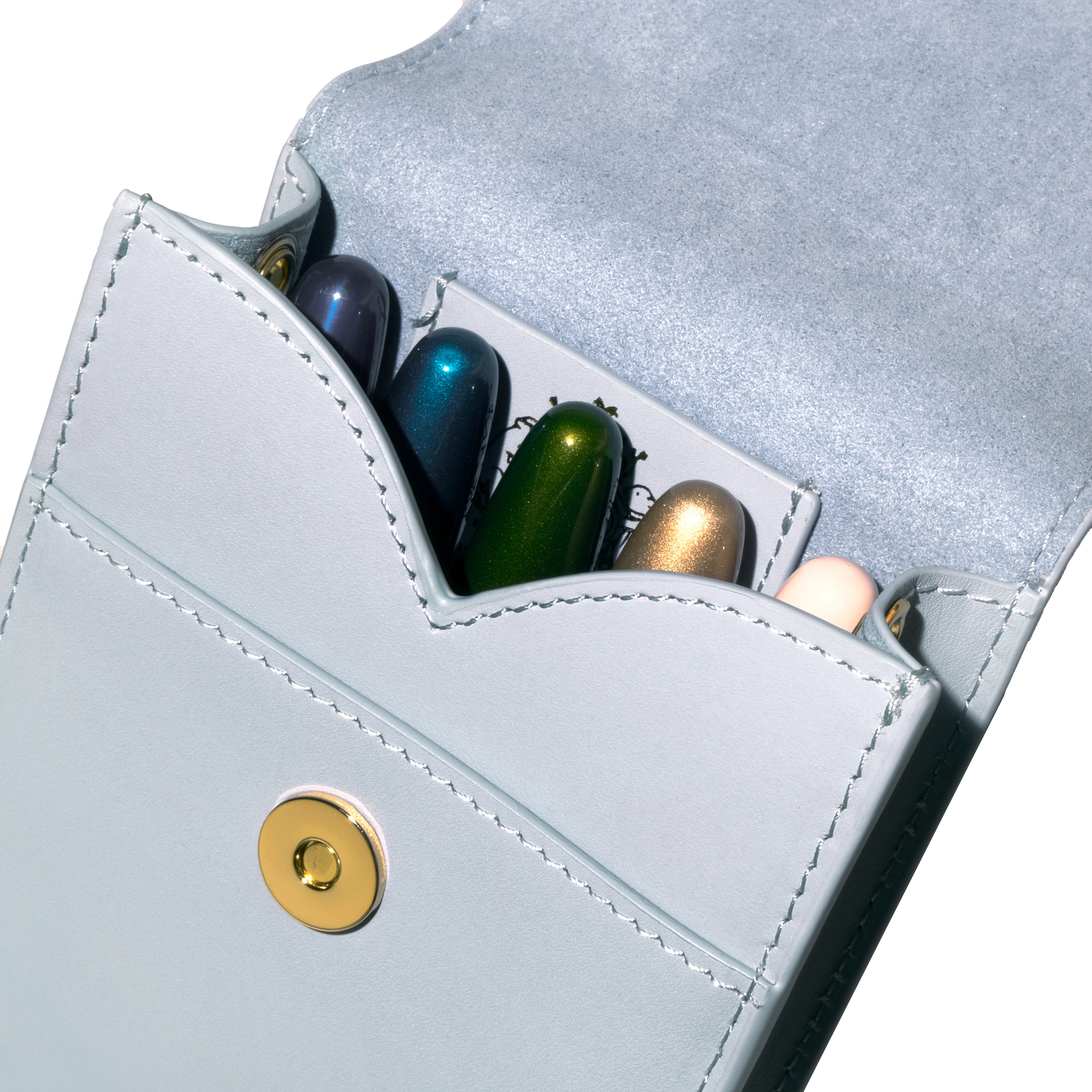 Leather Stationery Collection - The Pendant Purse / Light Blue